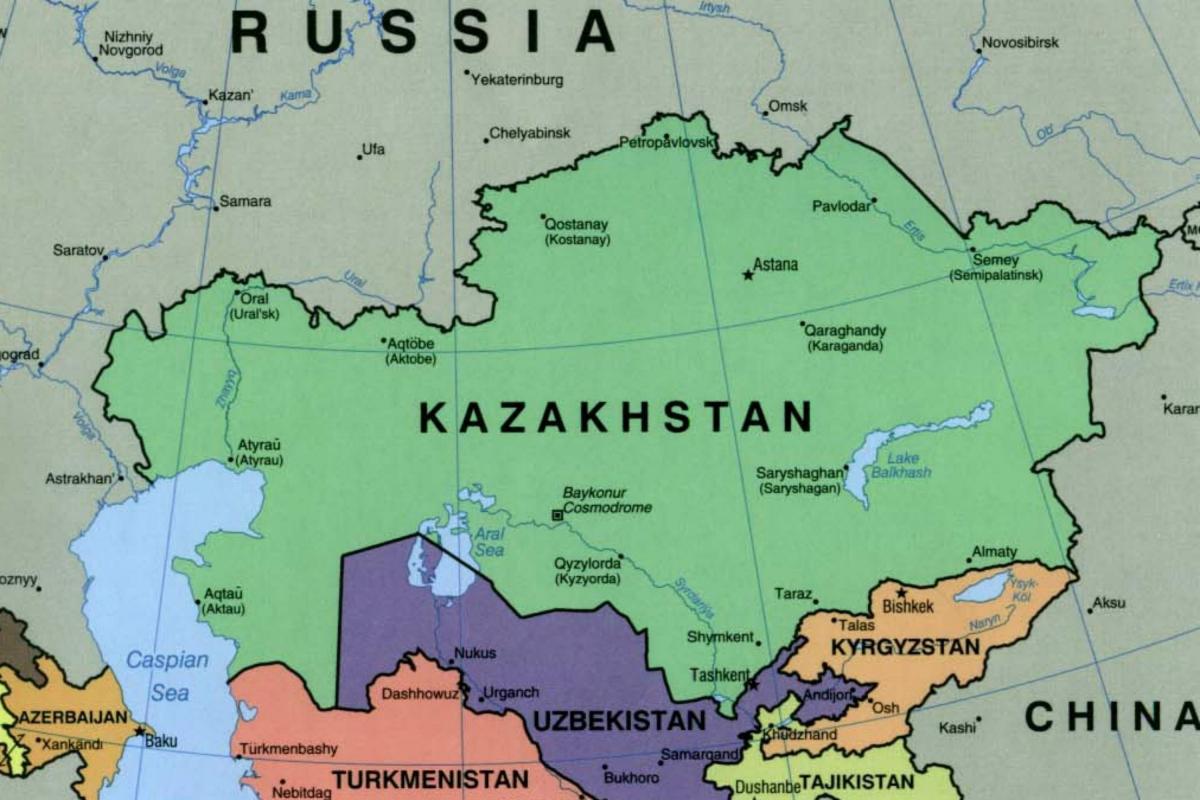 mapa de almaty de Kazakhstan