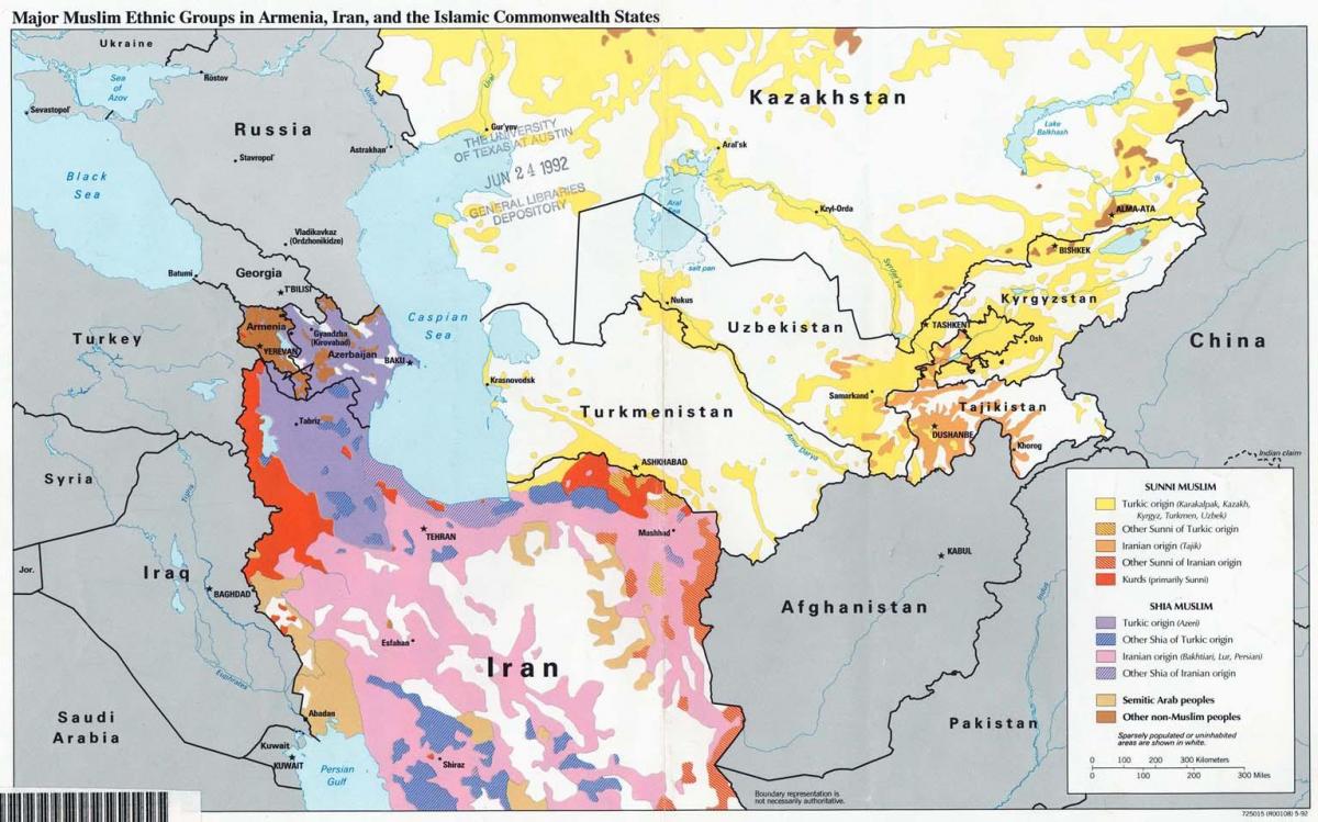 mapa de Kazakhstan religió