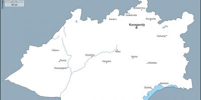 Mapa de karaganda Kazakhstan