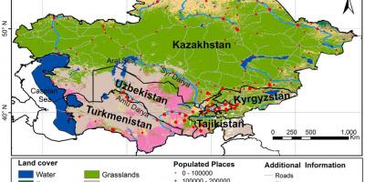 Mapa de Kazakhstan climàtic