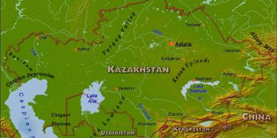 Mapa de Kazakhstan física
