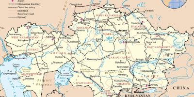 Mapa de Kazakhstan política